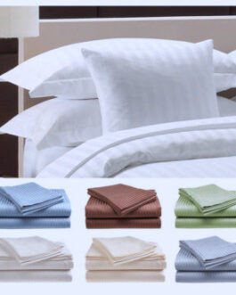 Bed Sheet – 100% Cotton – 2 Cm Stripe design (Customized)