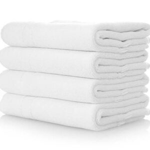 White Bath Sheets / Beach Towels Size 90×180